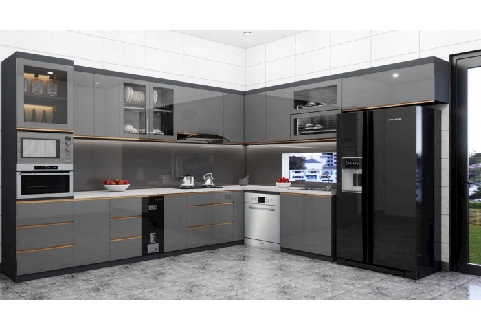 Tủ bếp nhựa cánh acrylic M41