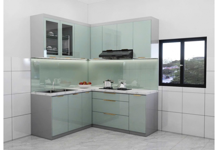 Tủ bếp nhựa cánh acrylic M37