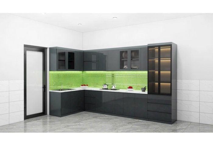 Tủ bếp nhựa cánh acrylic M31