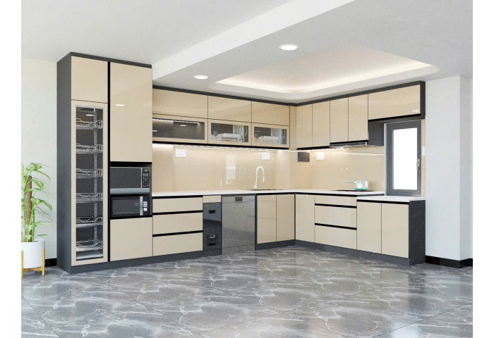  Tủ bếp nhựa cánh acrylic M35