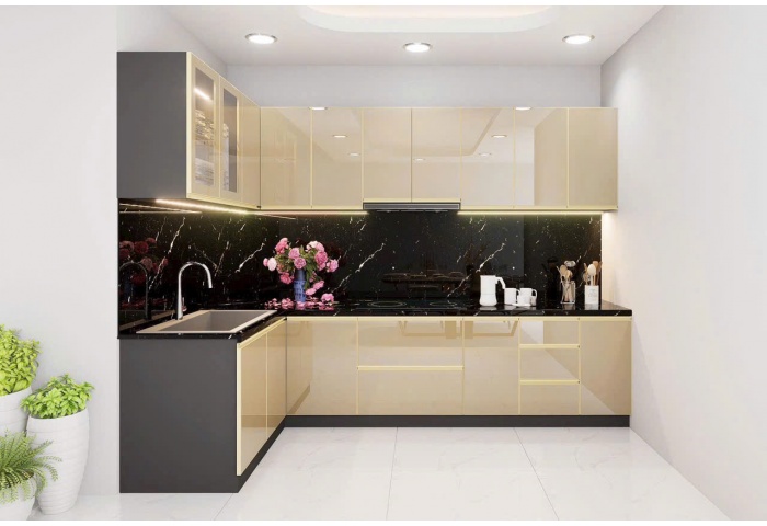 Tủ bếp nhựa cánh acrylic M34