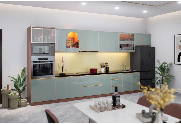 Tủ bếp nhựa cánh acrylic M33
